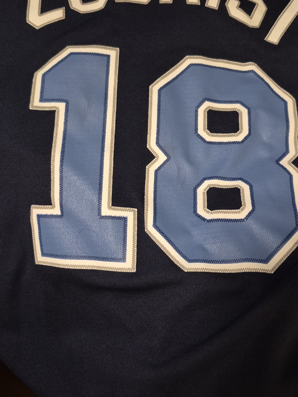 Tampa Bay Rays #18 zobrist jersey navy XL mlb official like new XL